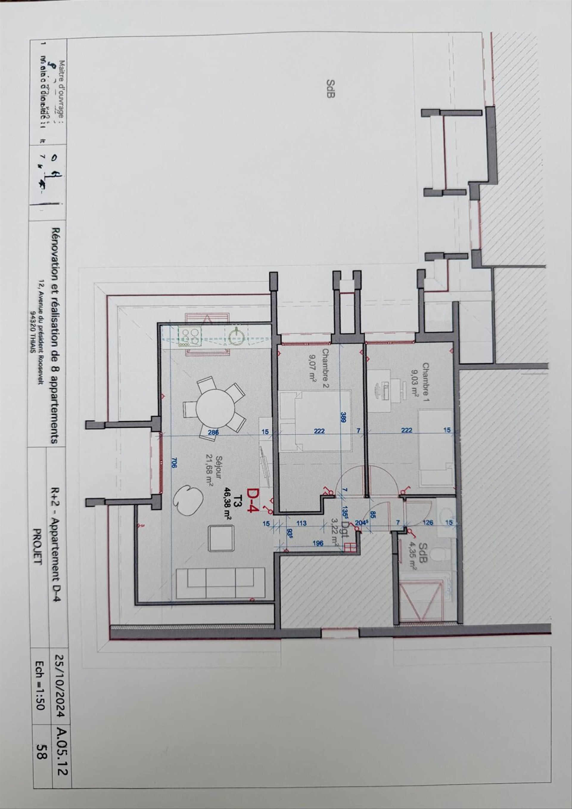 Appartement à vendre, 55m², Thiais