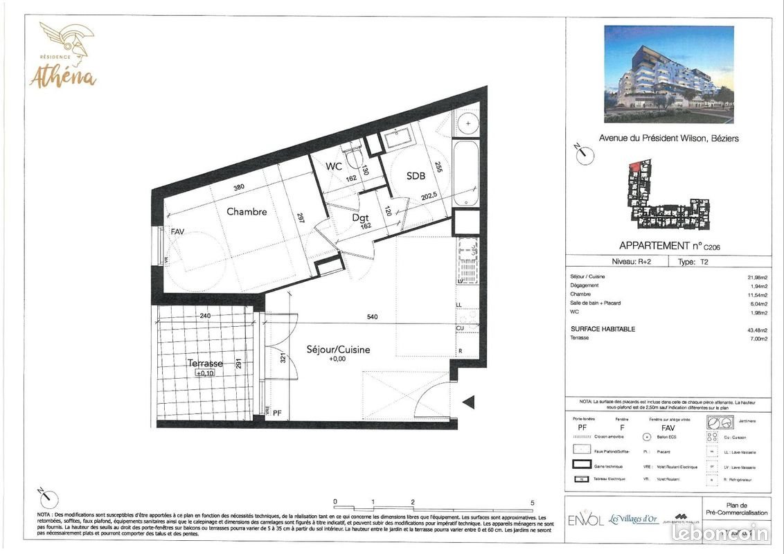 Appartement à louer, 43m², Béziers