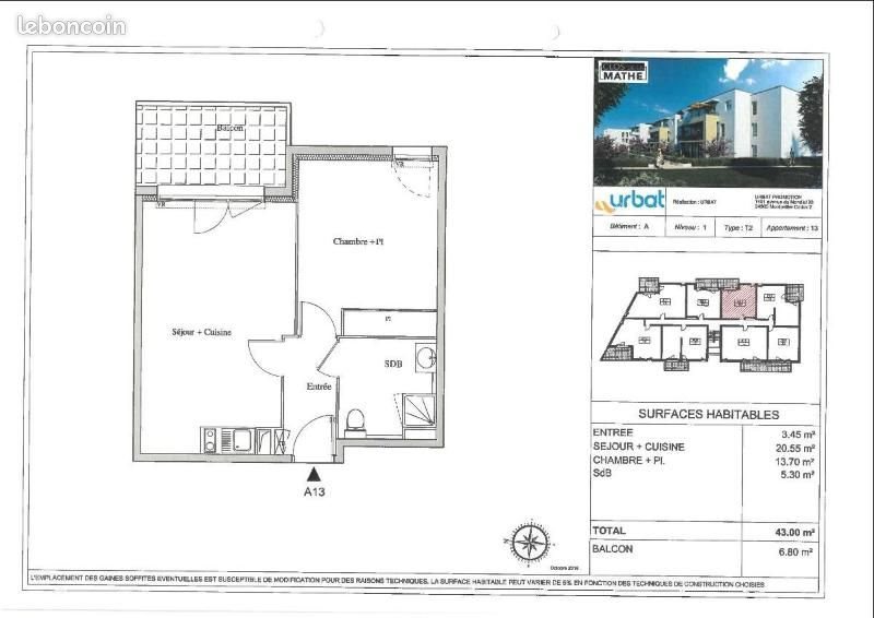 Appartement à louer, 43m², Avignon