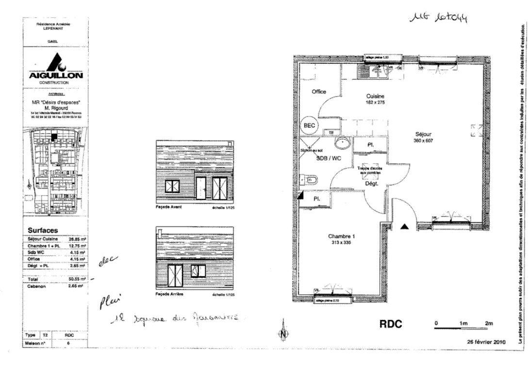 Maison à louer, 50m², Gaël