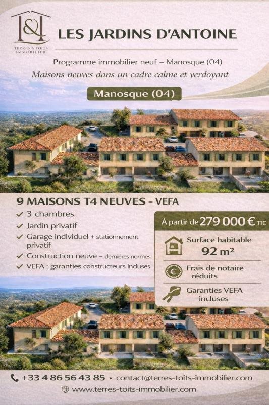 Maison à vendre, 92m², Manosque