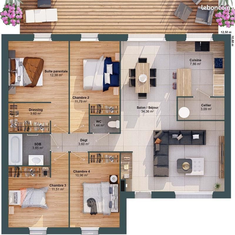 Maison à vendre, 104m², La Harmoye