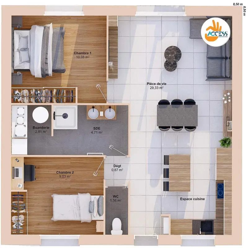 Maison à vendre, 58m², Pléguien