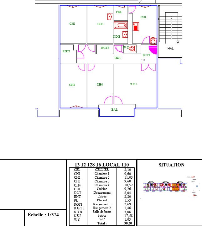 Appartement à louer, 88m², Orvault