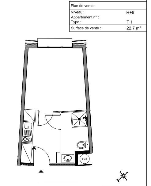 Appartement à vendre, 22m², Amiens