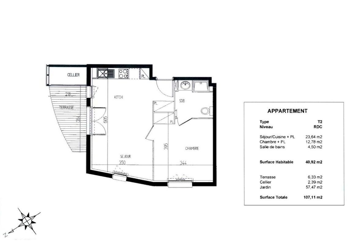 Appartement à vendre, 40m², Audenge