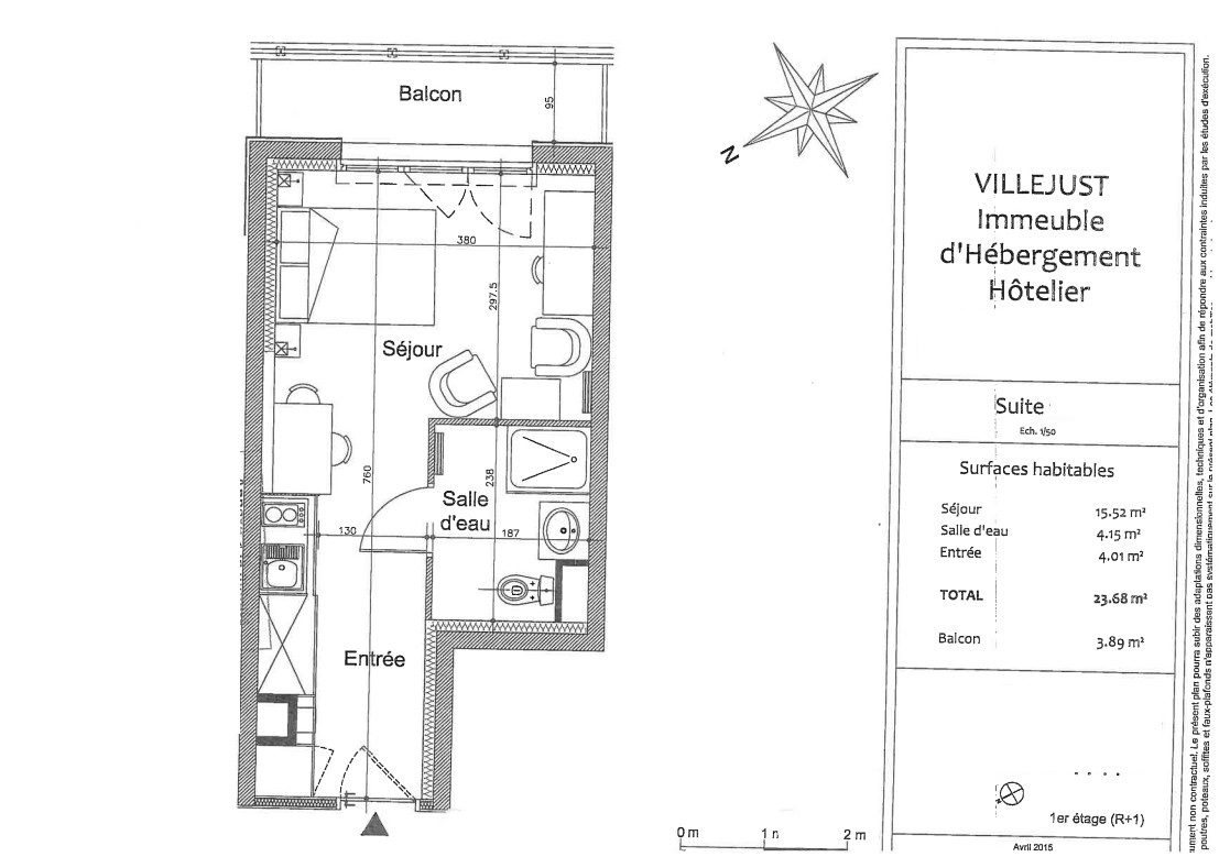 Appartement à vendre, 23m², Villejust