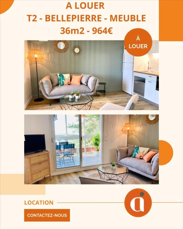 Appartement à louer, 36m², Saint-Denis