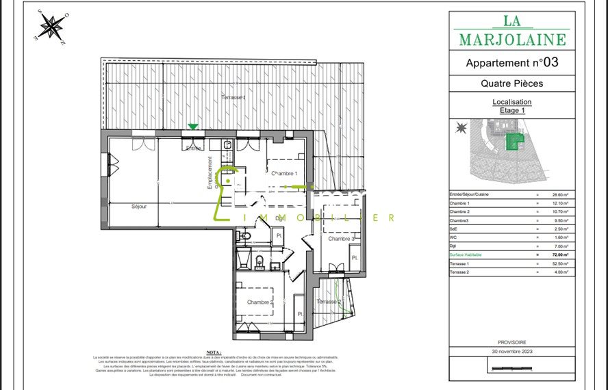 Appartement à vendre, 72m², Mouans-Sartoux