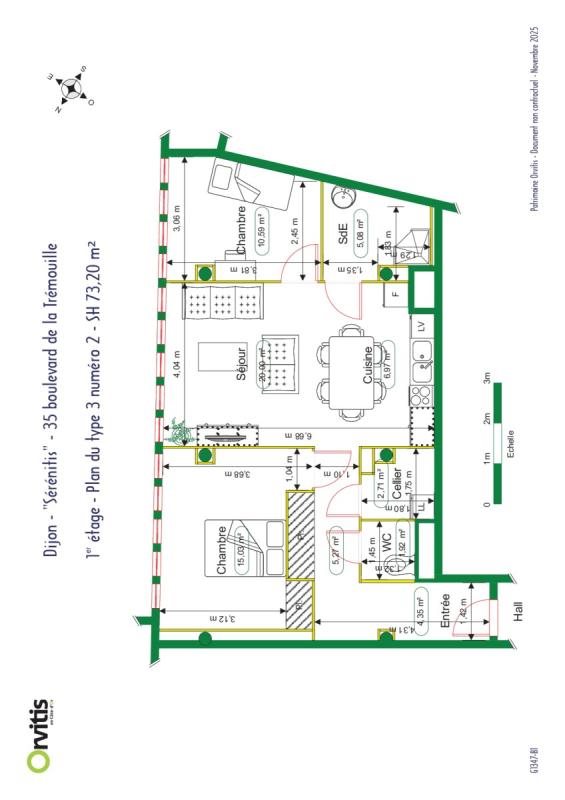 Appartement à louer, 73m², Dijon