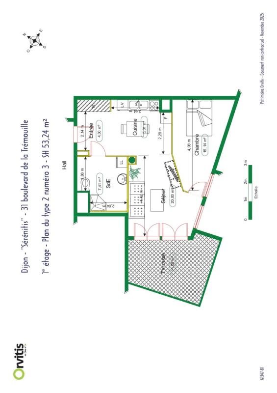 Appartement à louer, 53m², Dijon