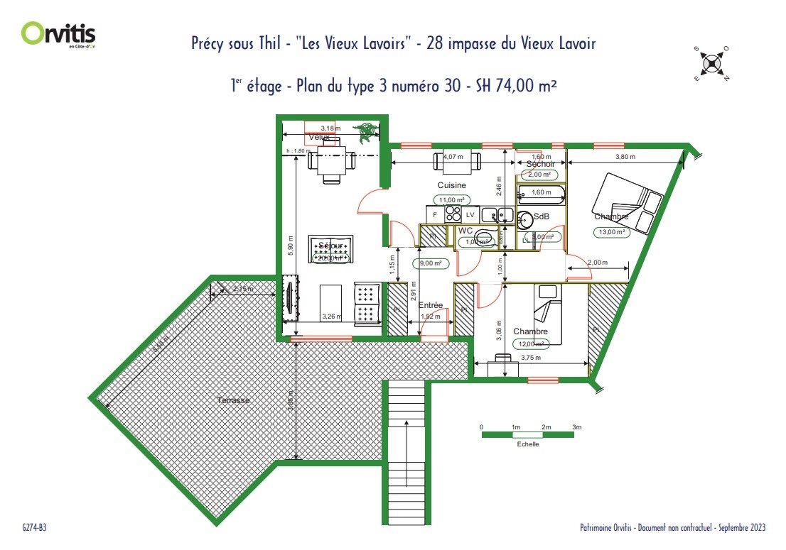 Appartement à louer, 74m², Précy-sous-Thil