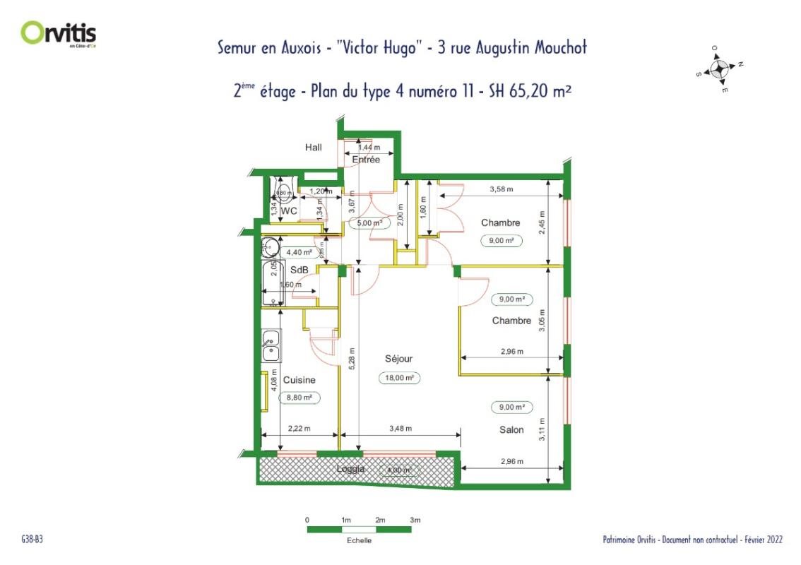Appartement à louer, 65m², Semur-en-Auxois