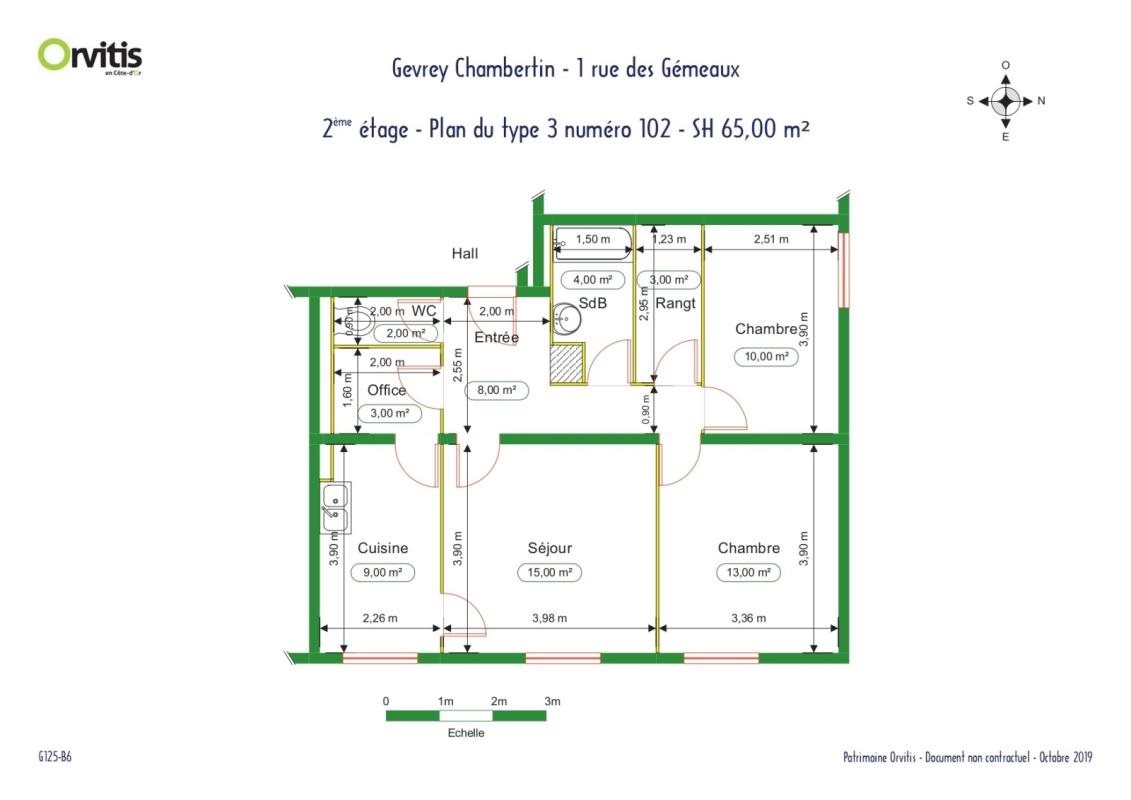 Appartement à louer, 65m², Gevrey-Chambertin