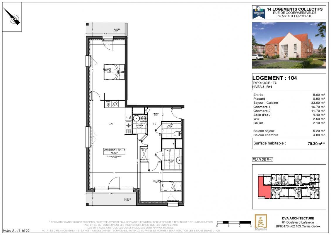 Appartement à vendre, 79m², Steenvoorde