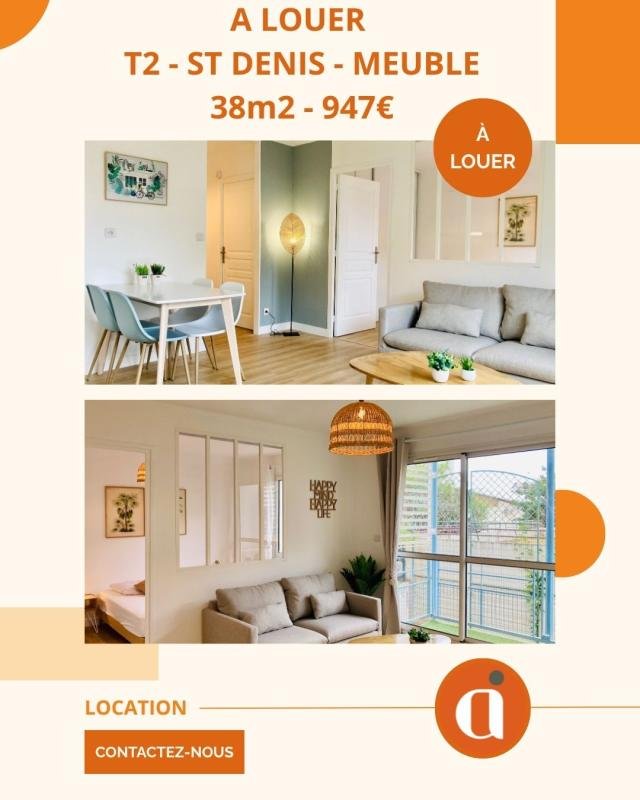 Appartement à louer, 35m², Saint-Denis