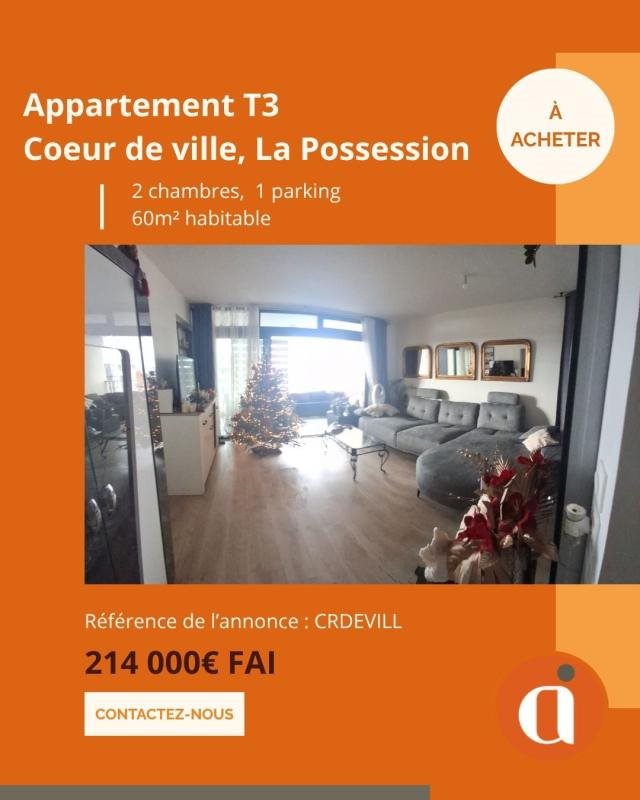 Appartement à vendre, 60m², La Possession