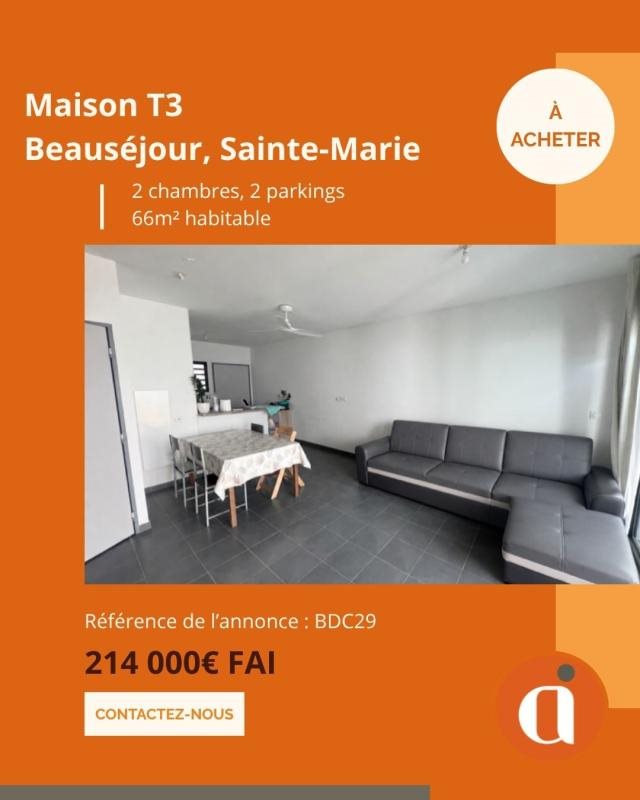 Appartement à vendre, 65m², Sainte-Marie