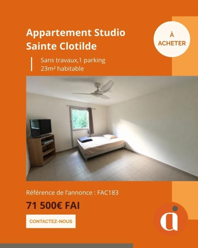 Appartement à vendre, 23m², Saint-Denis