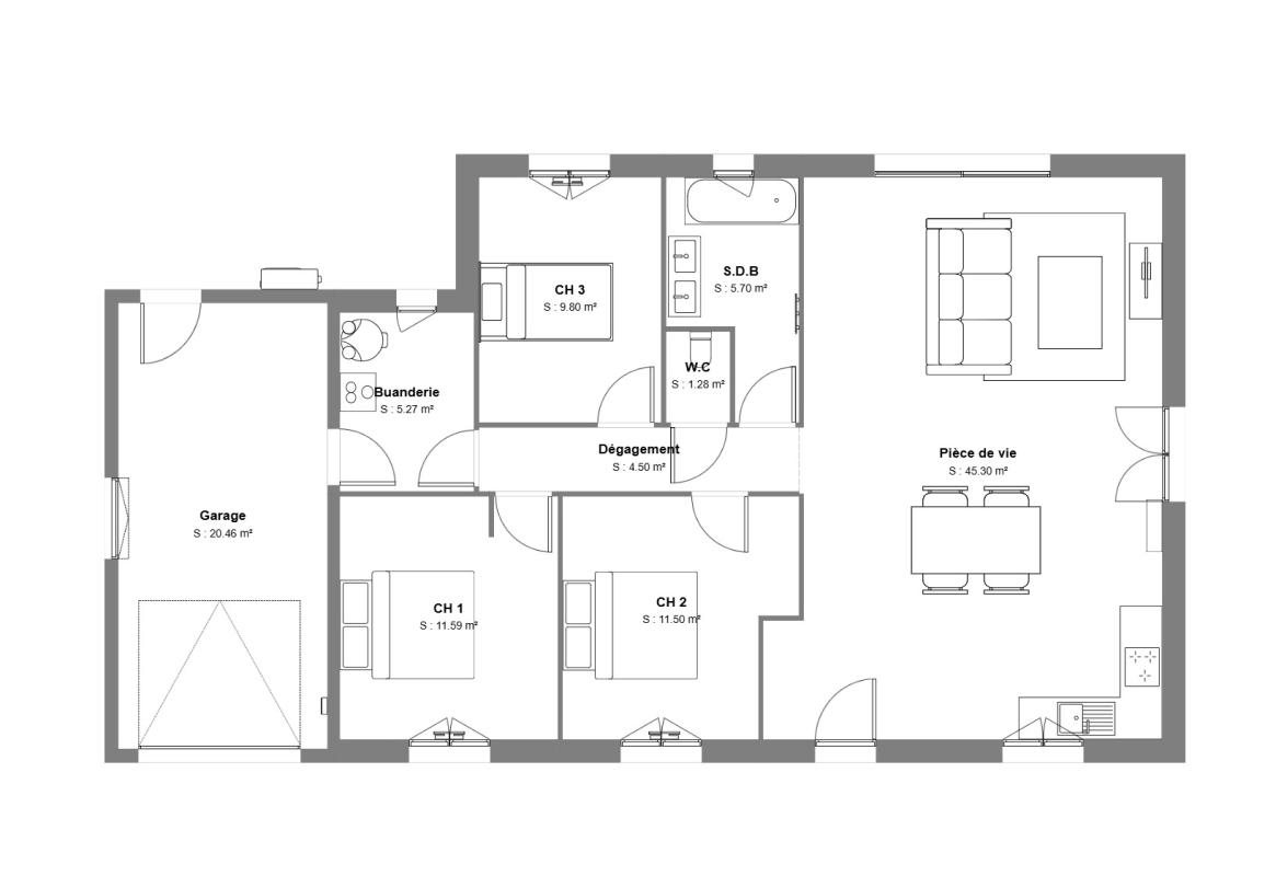 Maison à vendre, 95m², Saint-Georges-d'Espéranche