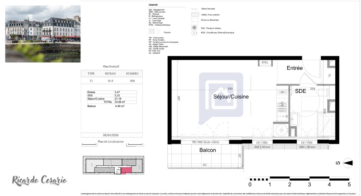 Appartement à vendre, 29m², Concarneau
