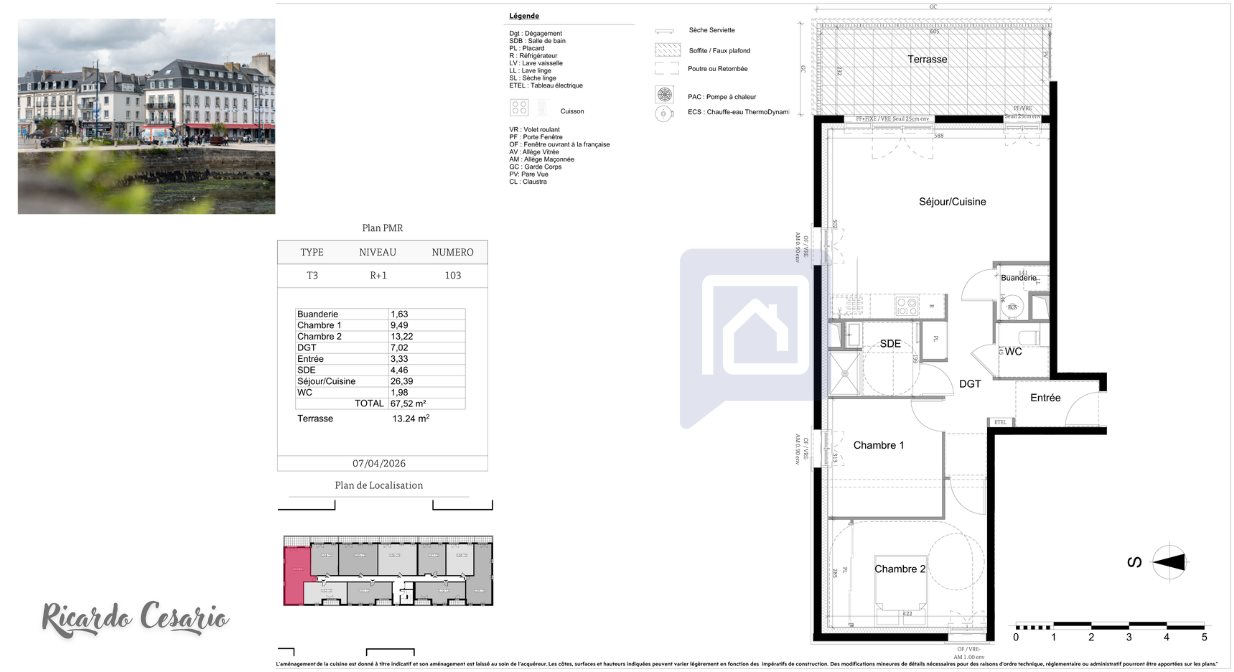 Appartement à vendre, 67m², Concarneau
