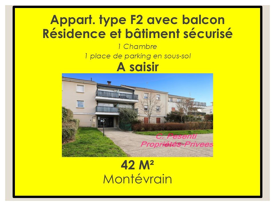 Appartement à vendre, 42m², Montévrain