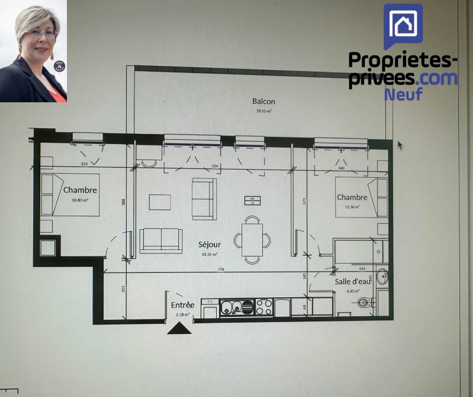 Appartement à vendre, 62m², Pleurtuit