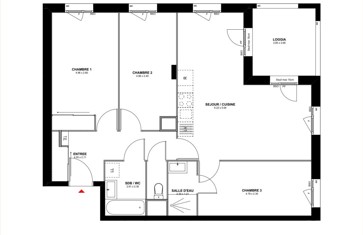 Appartement à vendre, 78m², Rochetaillée-sur-Saône