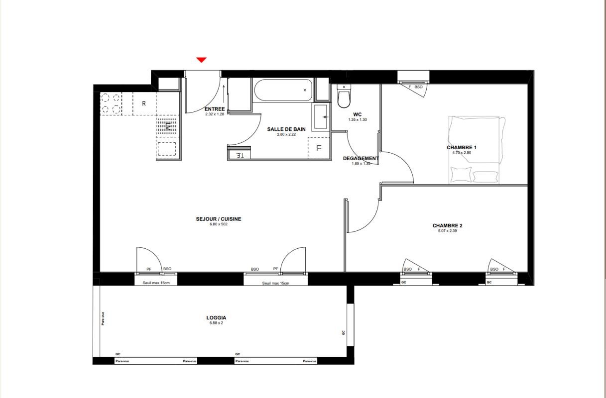 Appartement à vendre, 61m², Rochetaillée-sur-Saône