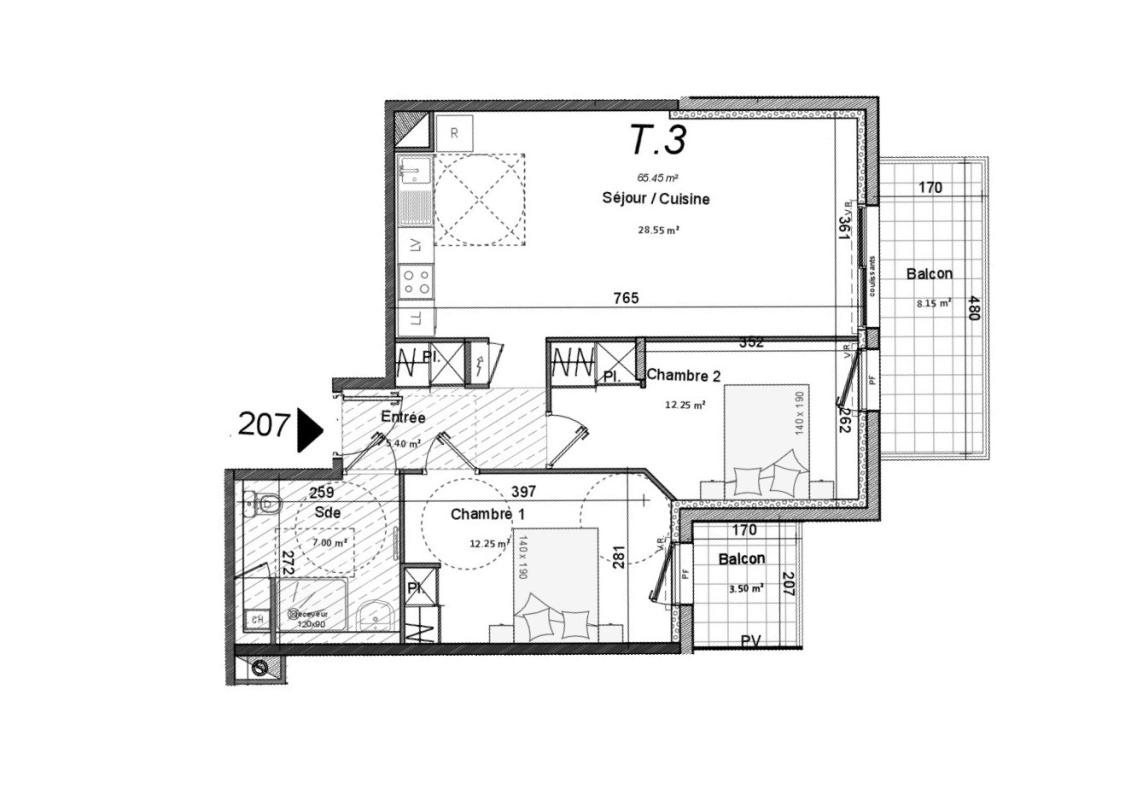Appartement à vendre, 65m², Perros-Guirec
