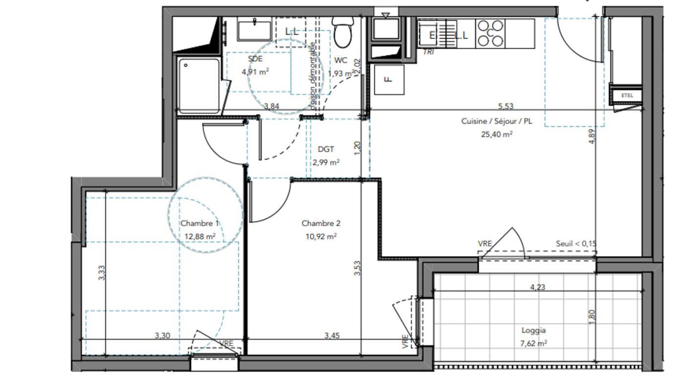 Appartement à vendre, 59m², Crozon