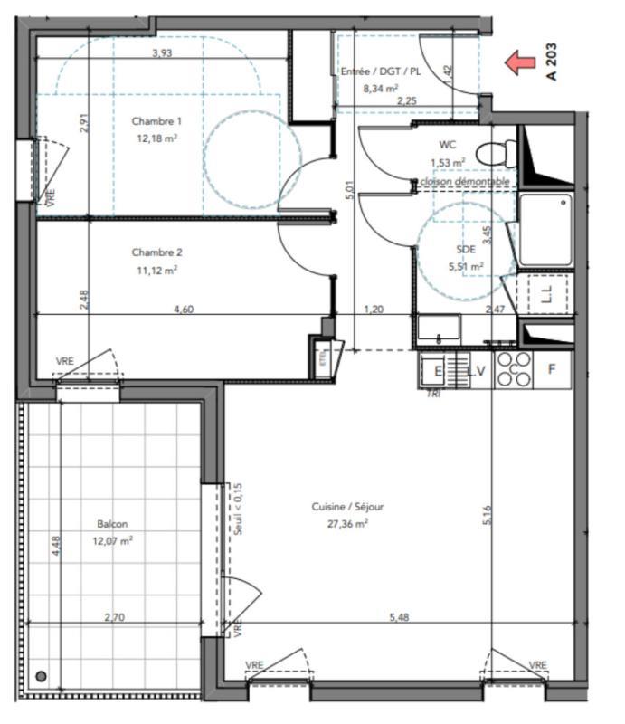 Appartement à vendre, 66m², Crozon