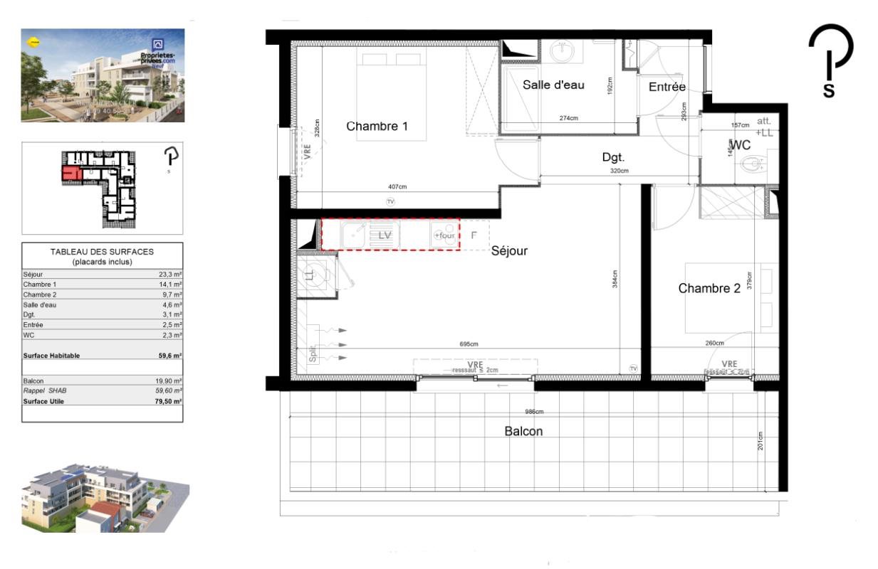Appartement à vendre, 59m², Sauvian