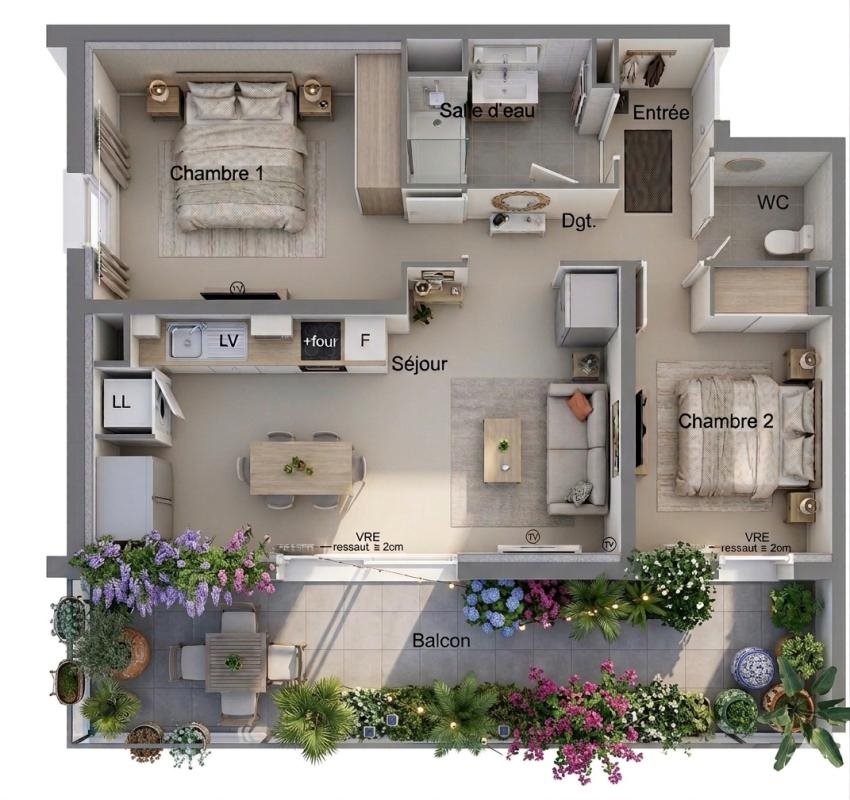 Appartement à vendre, 59m², Sauvian