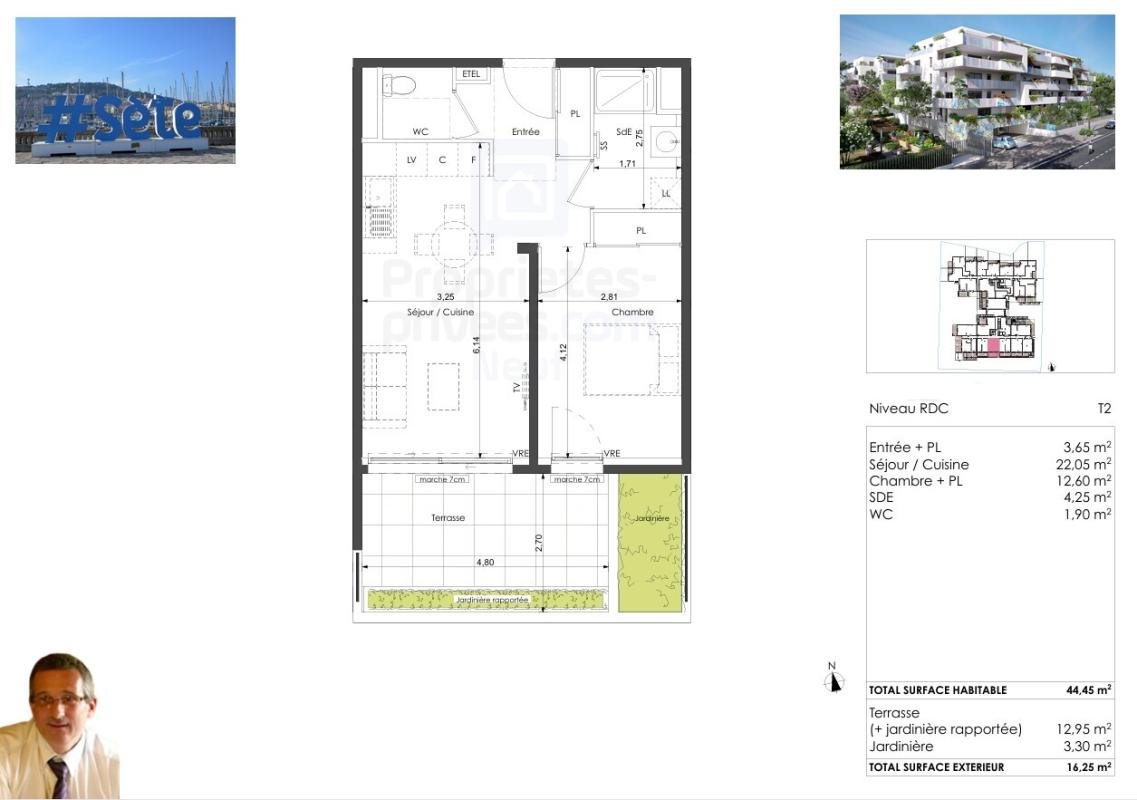 Appartement à vendre, 44m², Sète