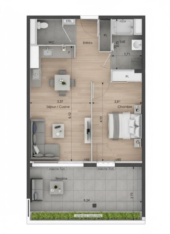 Appartement à vendre, 44m², Sète