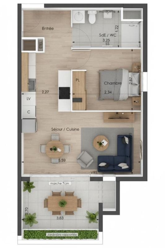 Appartement à vendre, 39m², Sète
