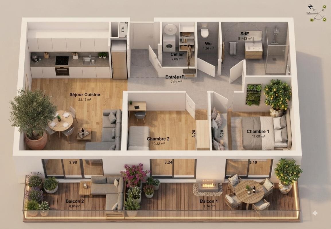 Appartement à vendre, 60m², Leucate