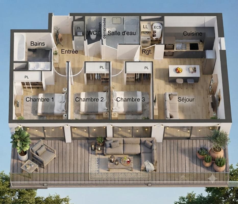 Appartement à vendre, 85m², Valras-Plage