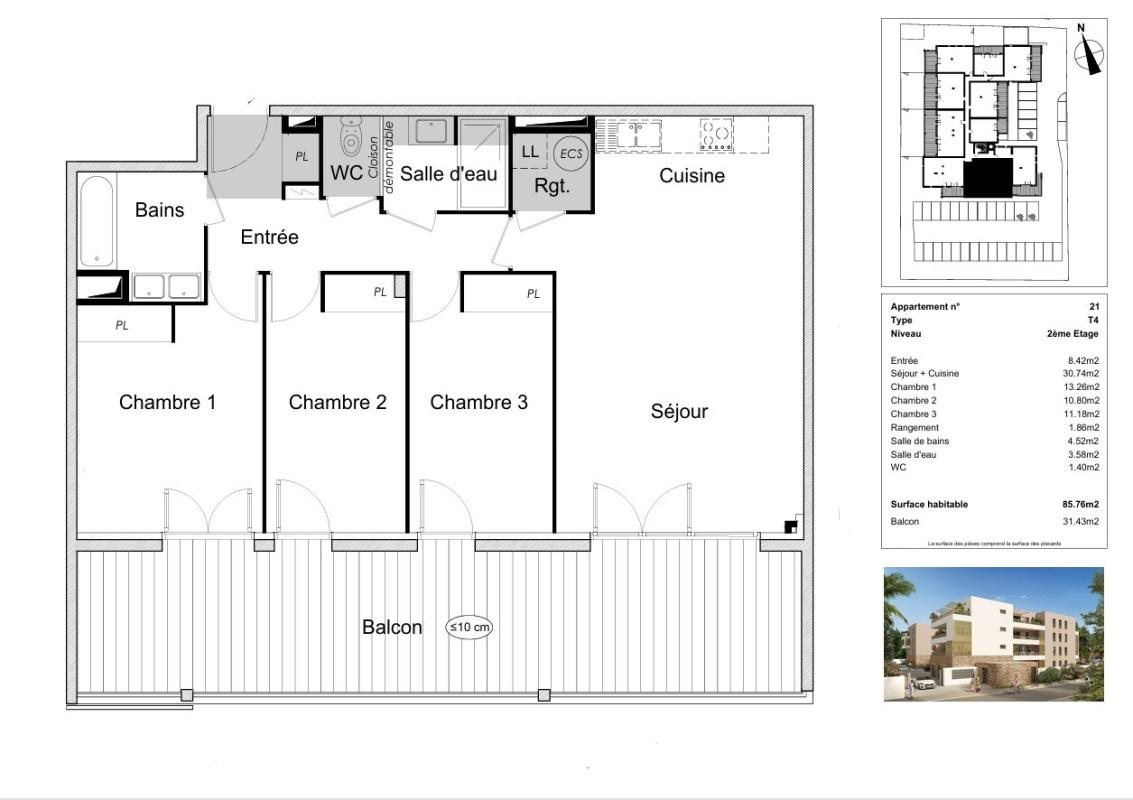 Appartement à vendre, 85m², Valras-Plage