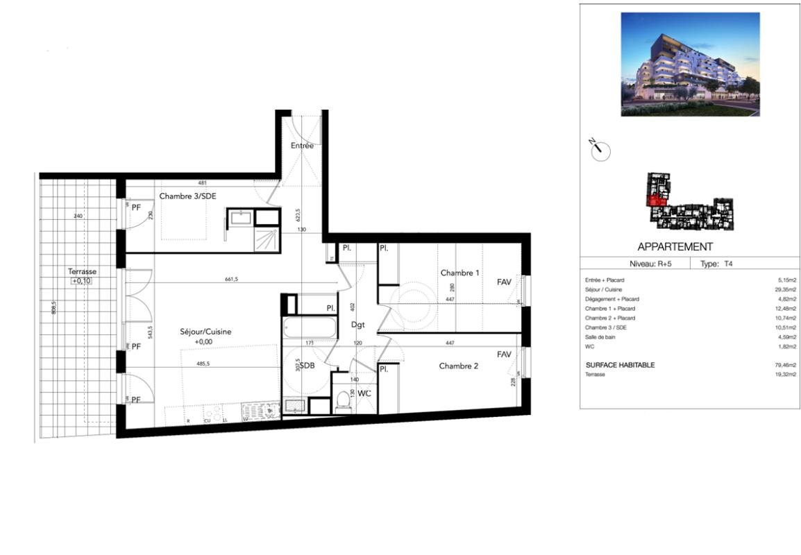 Appartement à vendre, 79m², Béziers