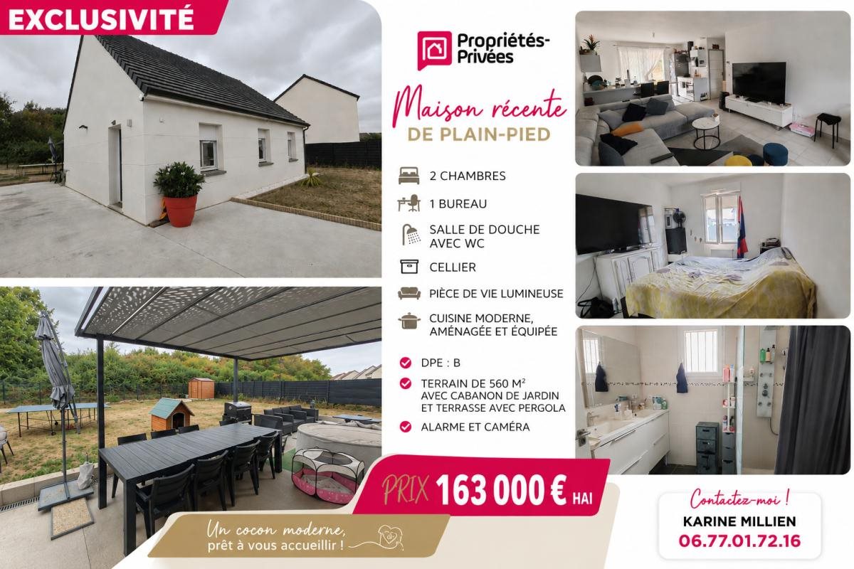 Maison à vendre, 72m², Saint-Lubin-des-Joncherets