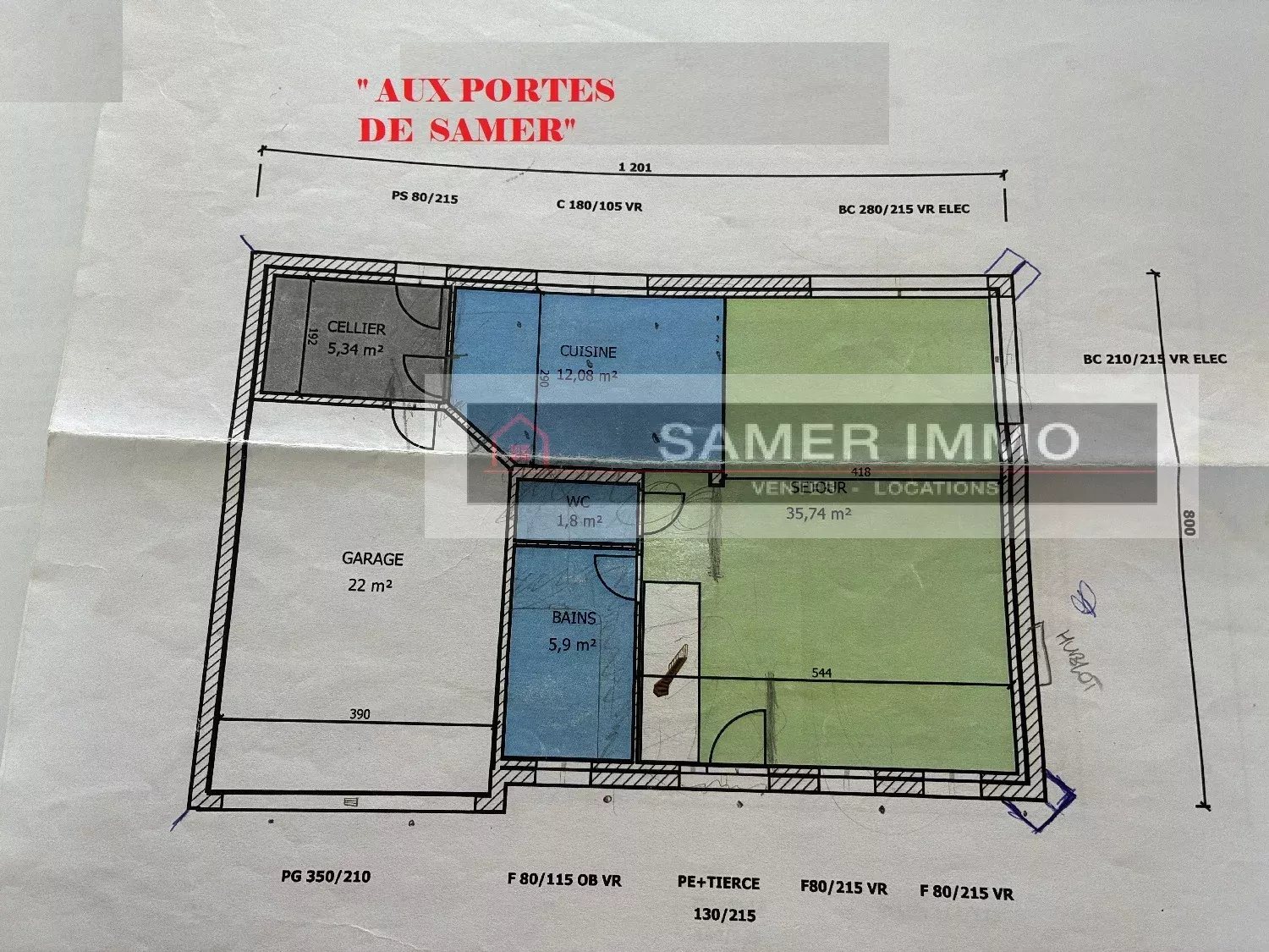 Maison à vendre, 105m², Samer