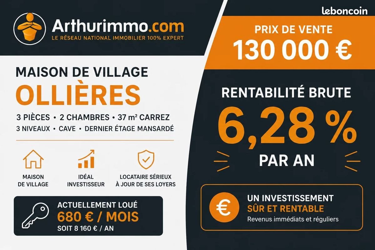 Maison à vendre, 37m², Ollières