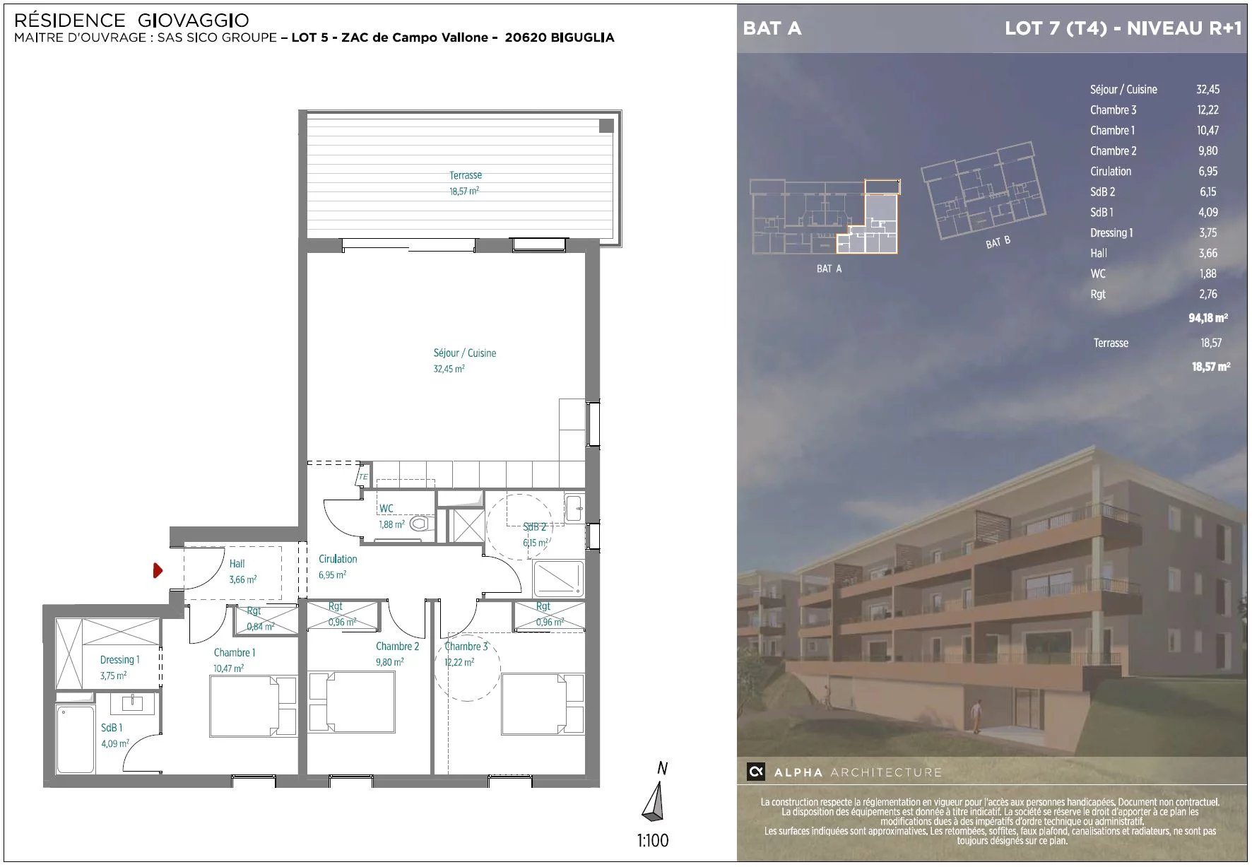 Appartement à vendre, 94m², L'Ile-Rousse