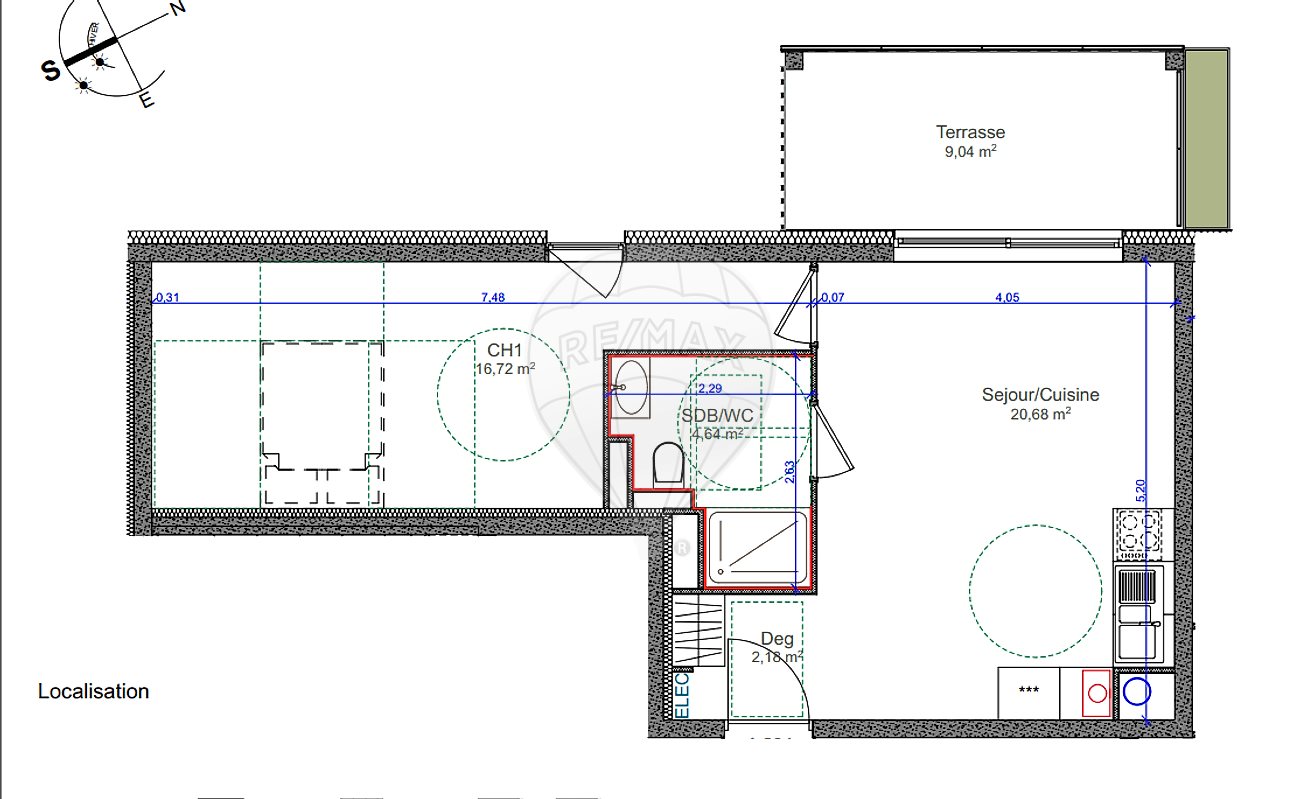 Appartement à vendre, 44m², Manom