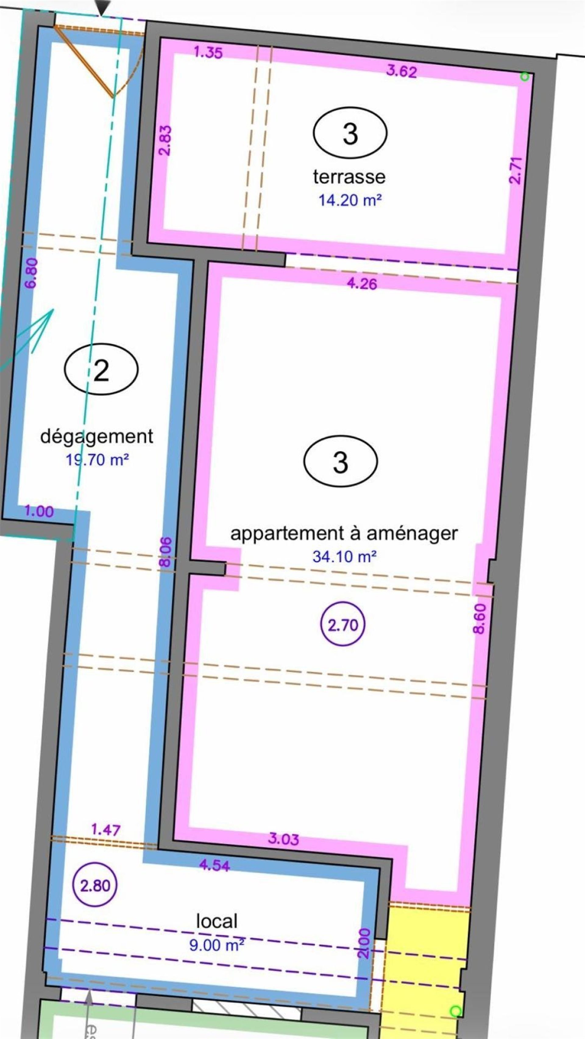 Appartement à vendre, 30m², Laxou