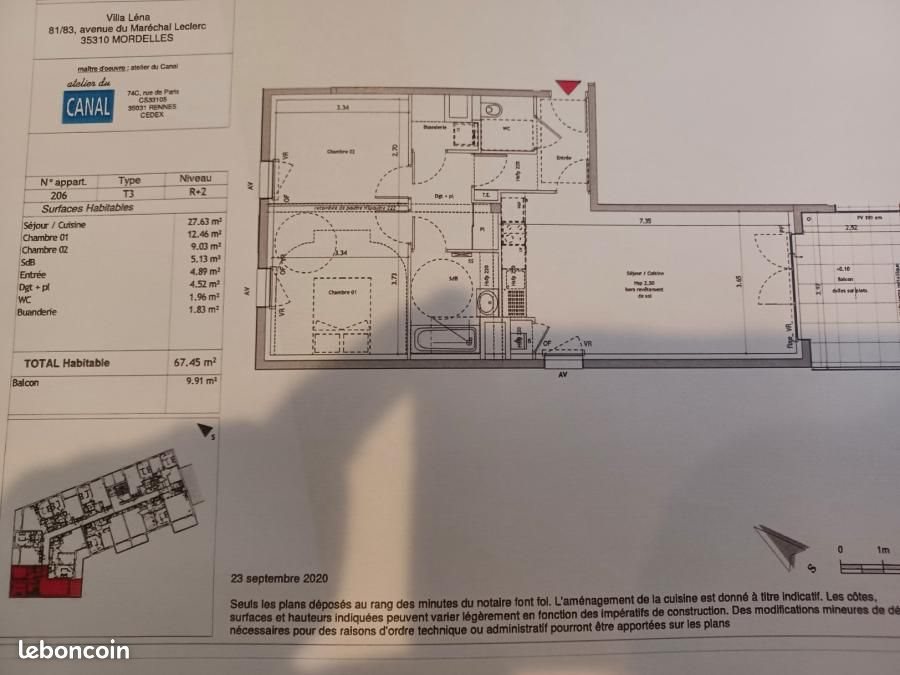 Appartement à louer, 67m², Mordelles