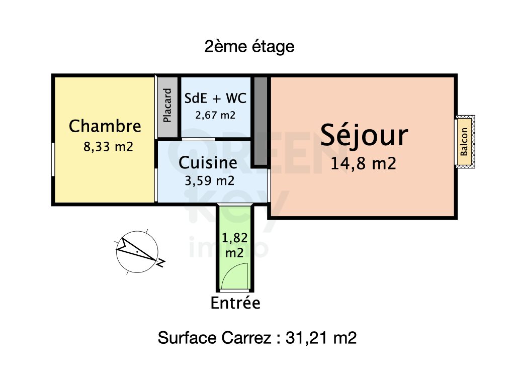 Appartement à louer, 31m², Nantes